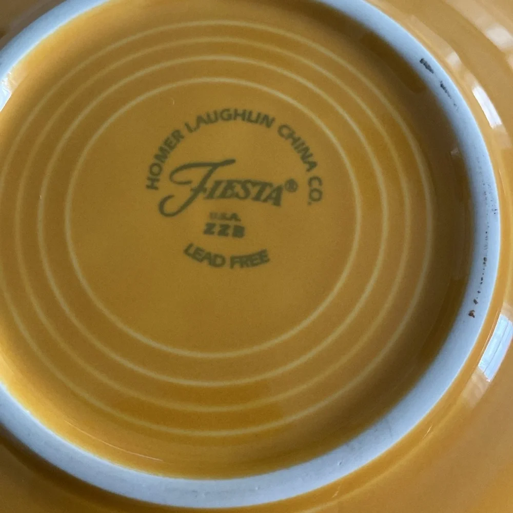 Fiesta Homer Laughlin Orange Teacup Set Saucers Cups Lead Free USA‎ made